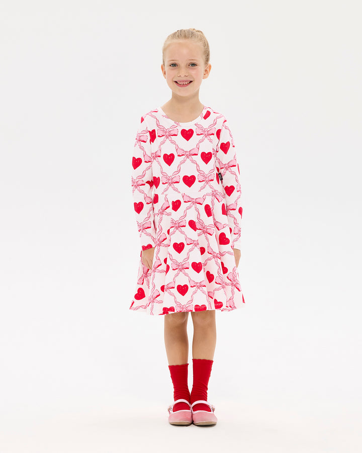 WILD AT HEART LONG SLEEVE WAISTED DRESS