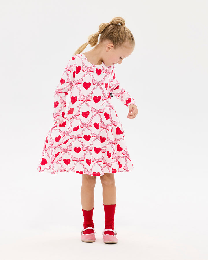 WILD AT HEART LONG SLEEVE WAISTED DRESS