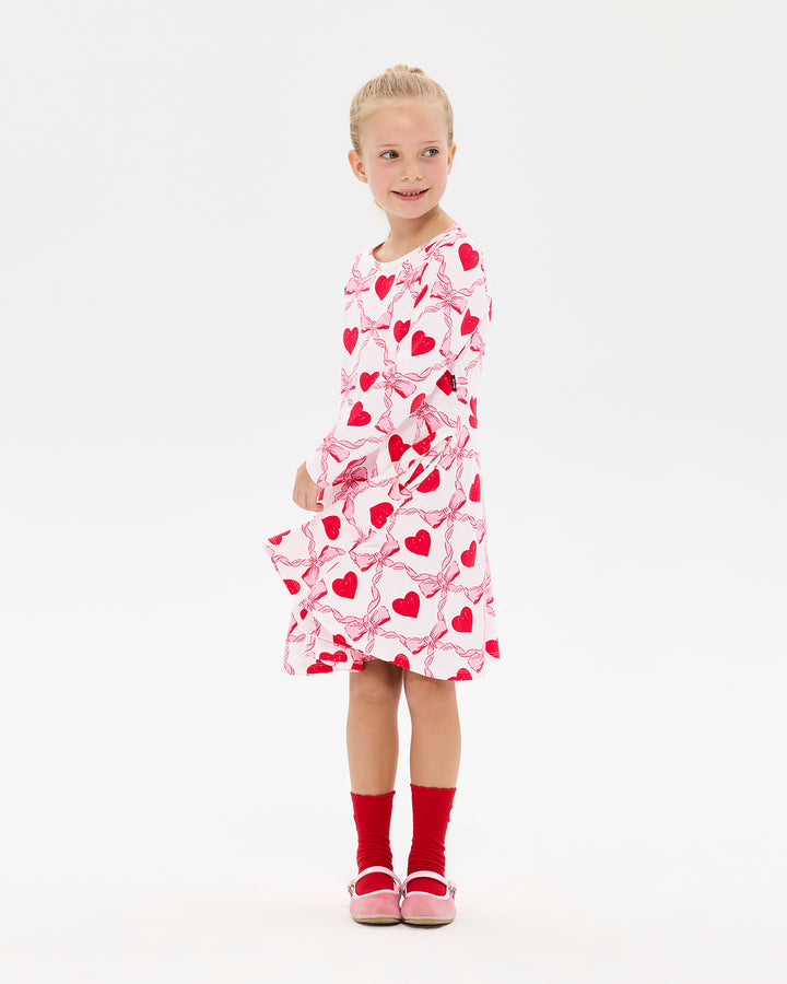 WILD AT HEART LONG SLEEVE WAISTED DRESS