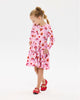 UNICORN HEARTS LONG SLEEVE WAISTED DRESS