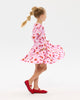 UNICORN HEARTS LONG SLEEVE WAISTED DRESS