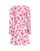 UNICORN HEARTS LONG SLEEVE WAISTED DRESS