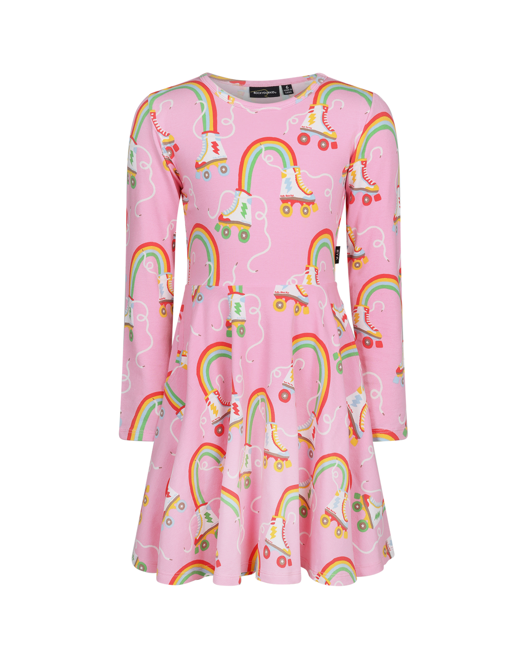 LET THE GOOD TIMES ROLL LONG SLEEVE WAISTED DRESS