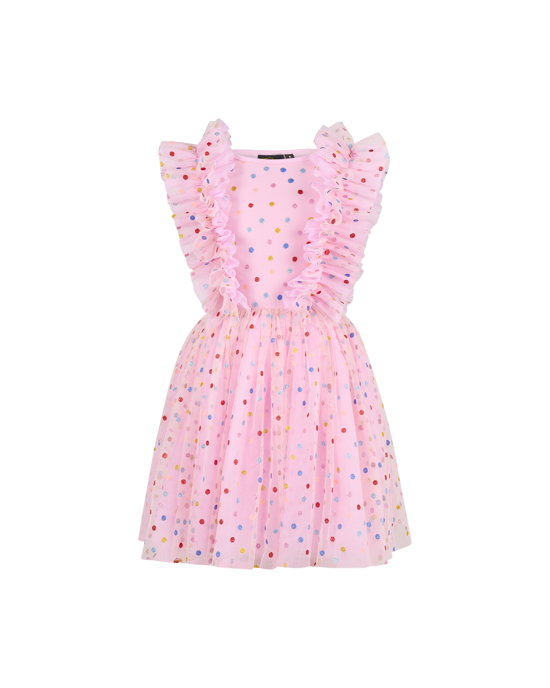 TULLE GLITTER SPOT SUZIE DRESS IN MULTI