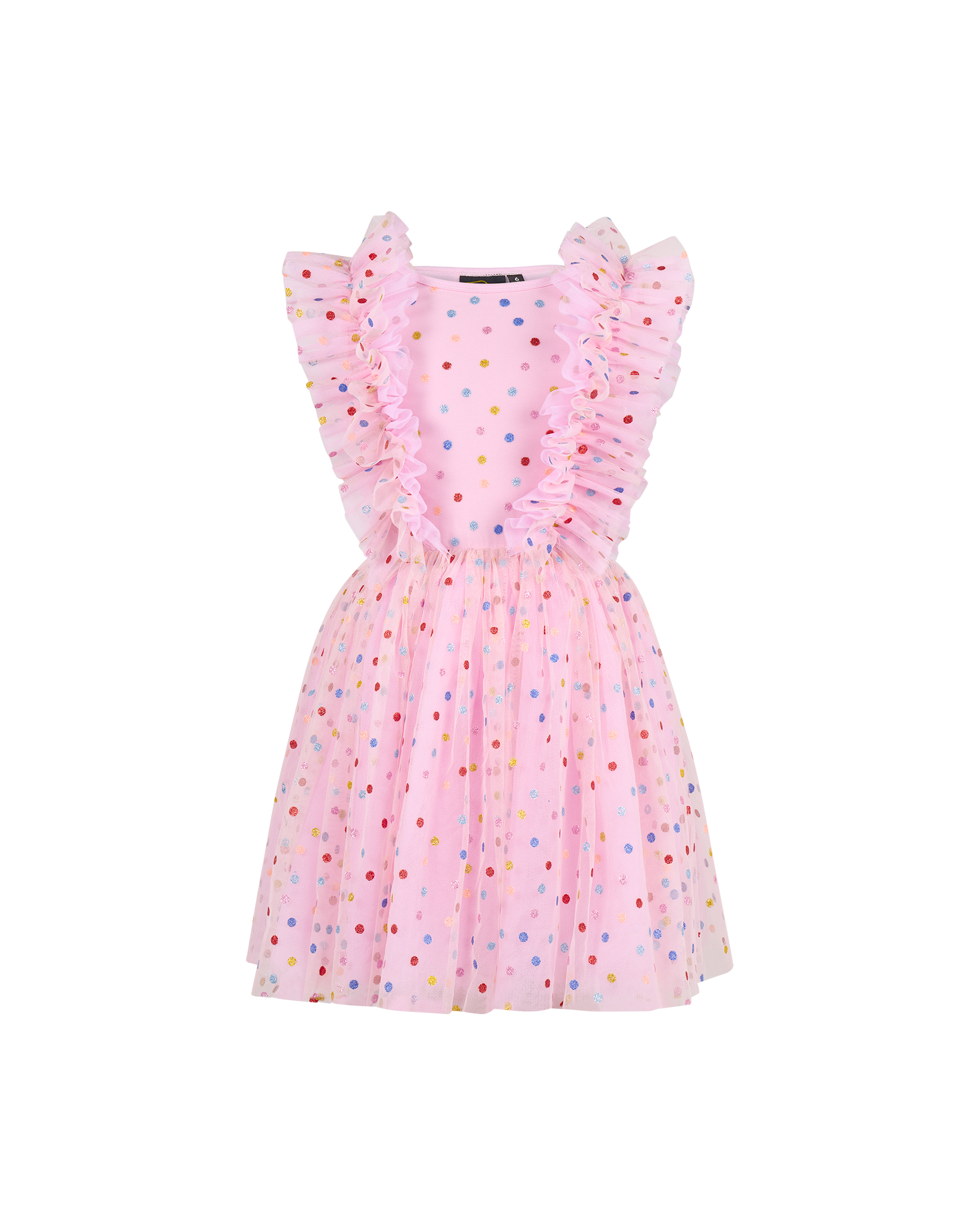 TULLE GLITTER SPOT SUZIE DRESS IN MULTI