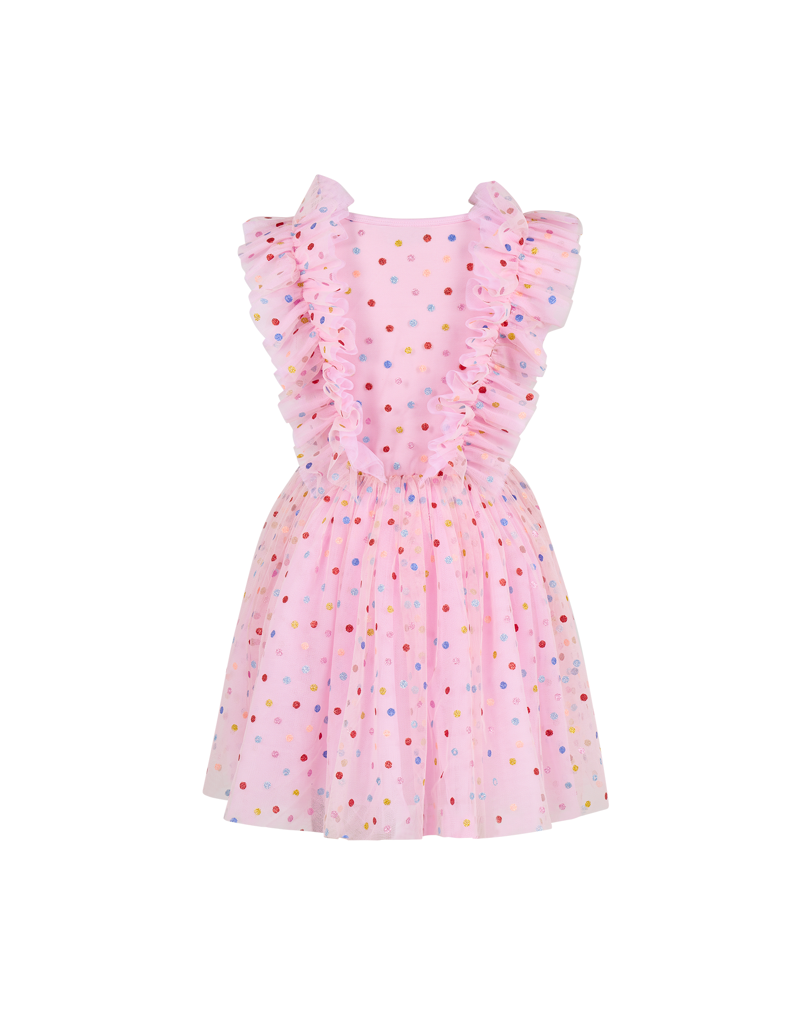 TULLE GLITTER SPOT SUZIE DRESS IN MULTI