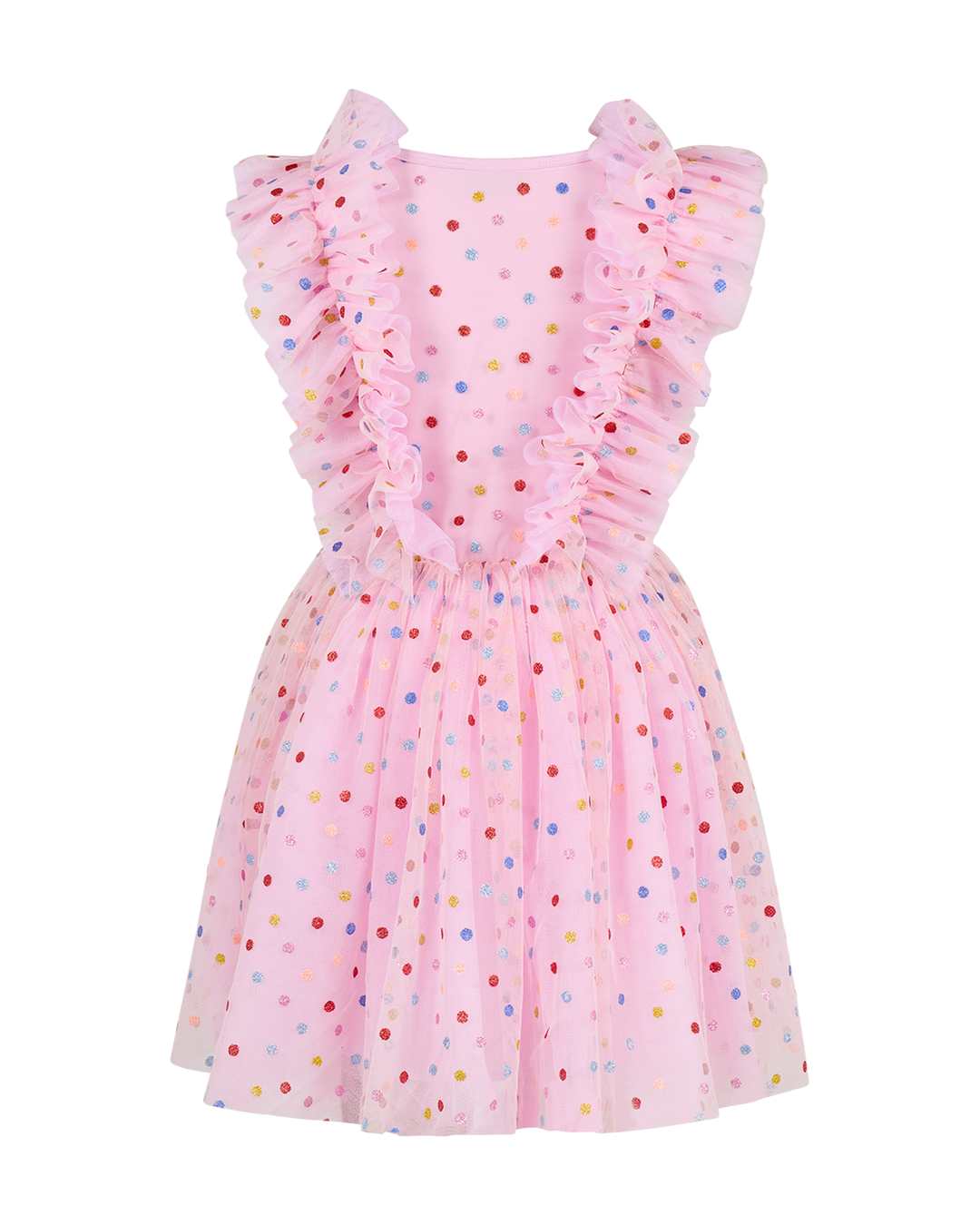 TULLE GLITTER SPOT SUZIE DRESS IN MULTI