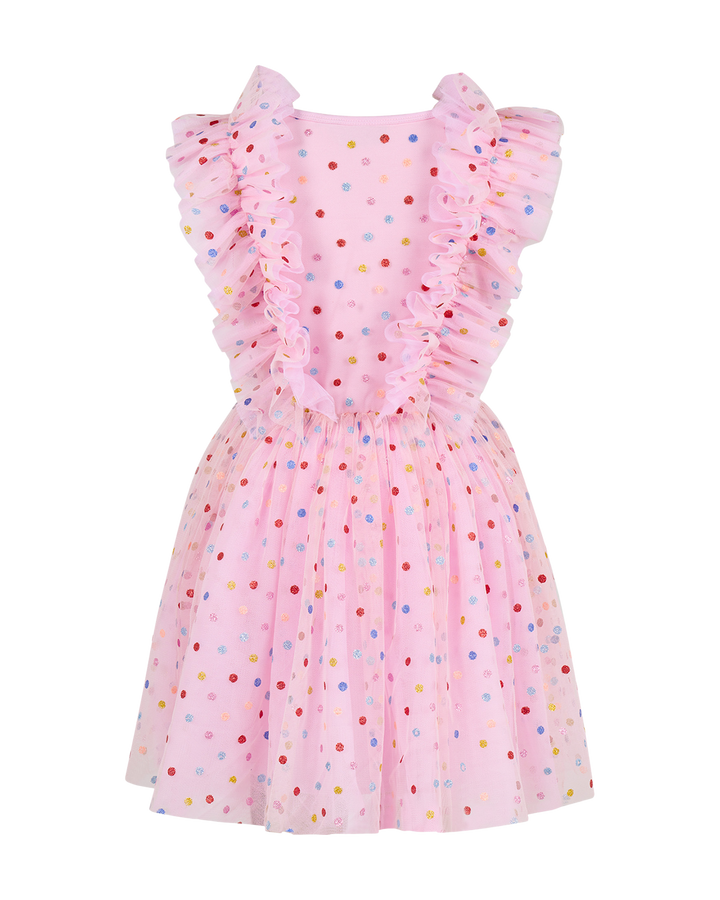 TULLE GLITTER SPOT SUZIE DRESS IN MULTI