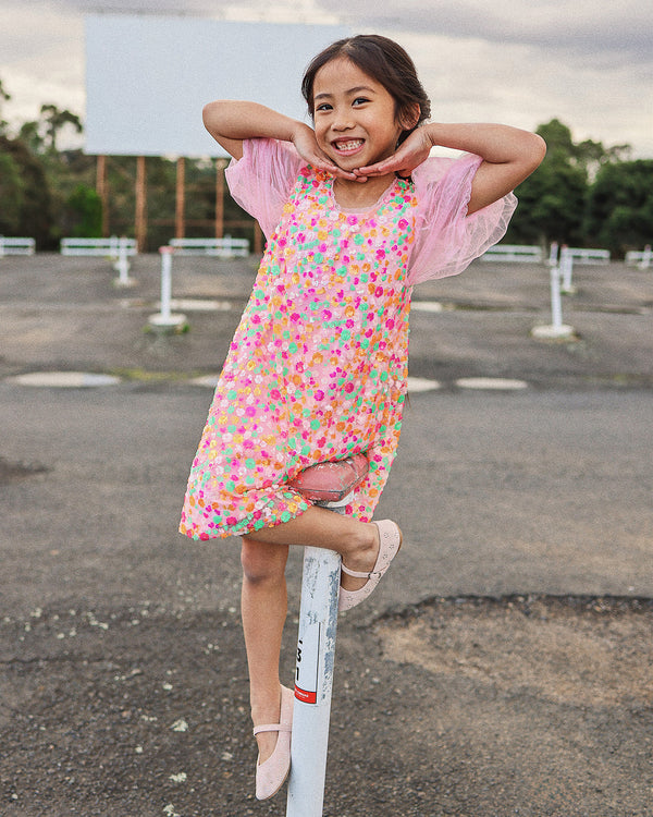 SEQUIN FELICITY DRESS IN RAINBOW