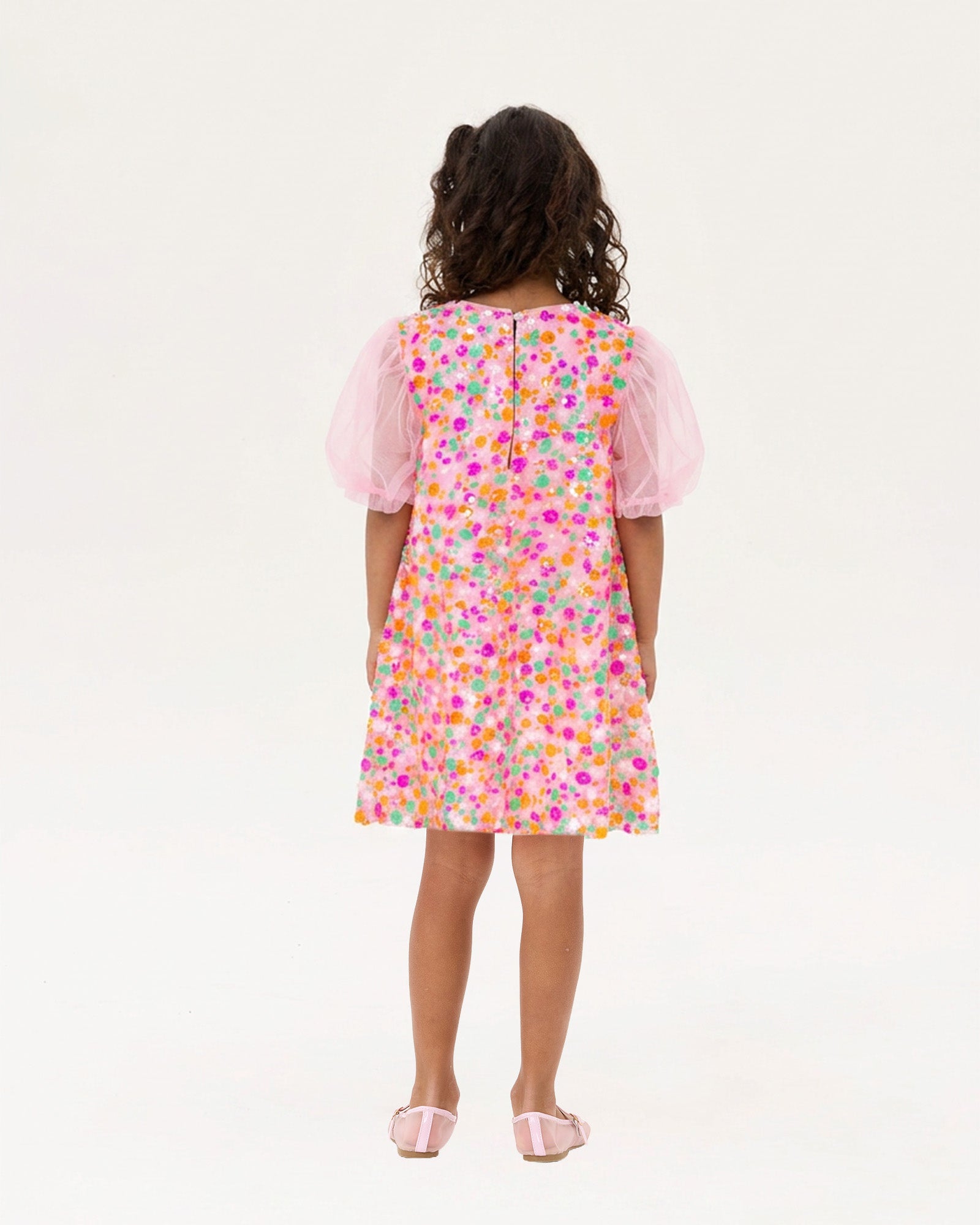 SEQUIN FELICITY DRESS IN RAINBOW