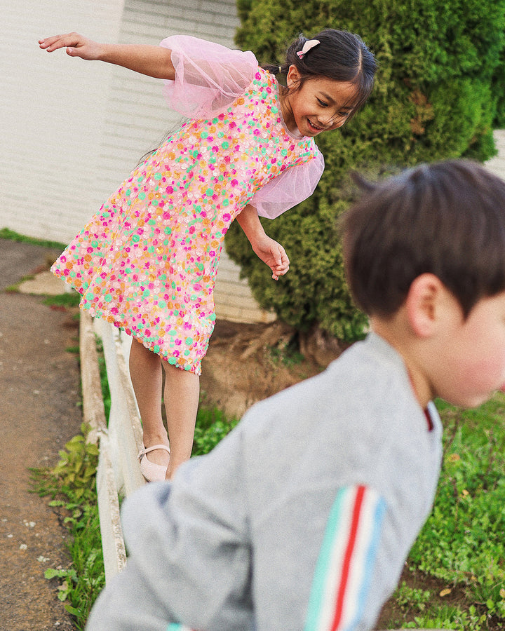 SEQUIN FELICITY DRESS IN RAINBOW