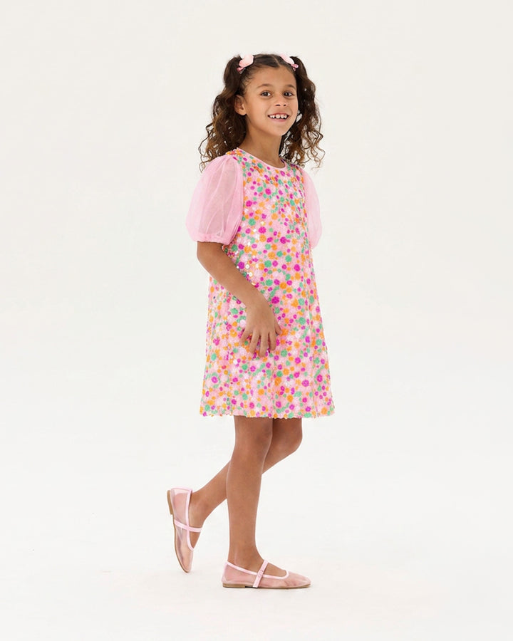 SEQUIN FELICITY DRESS IN RAINBOW