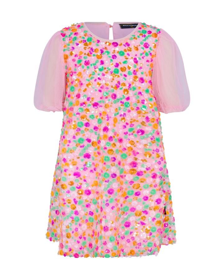 SEQUIN FELICITY DRESS IN RAINBOW