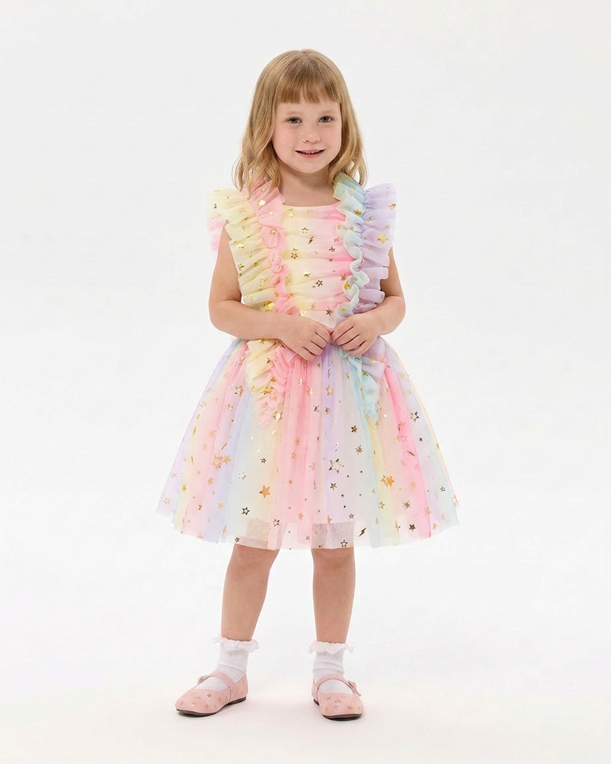 TULLE STARS LORENNE DRESS IN ROSEGOLD | Rock Your Baby
