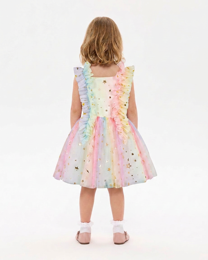 TULLE STARS LORENNE DRESS IN ROSE GOLD