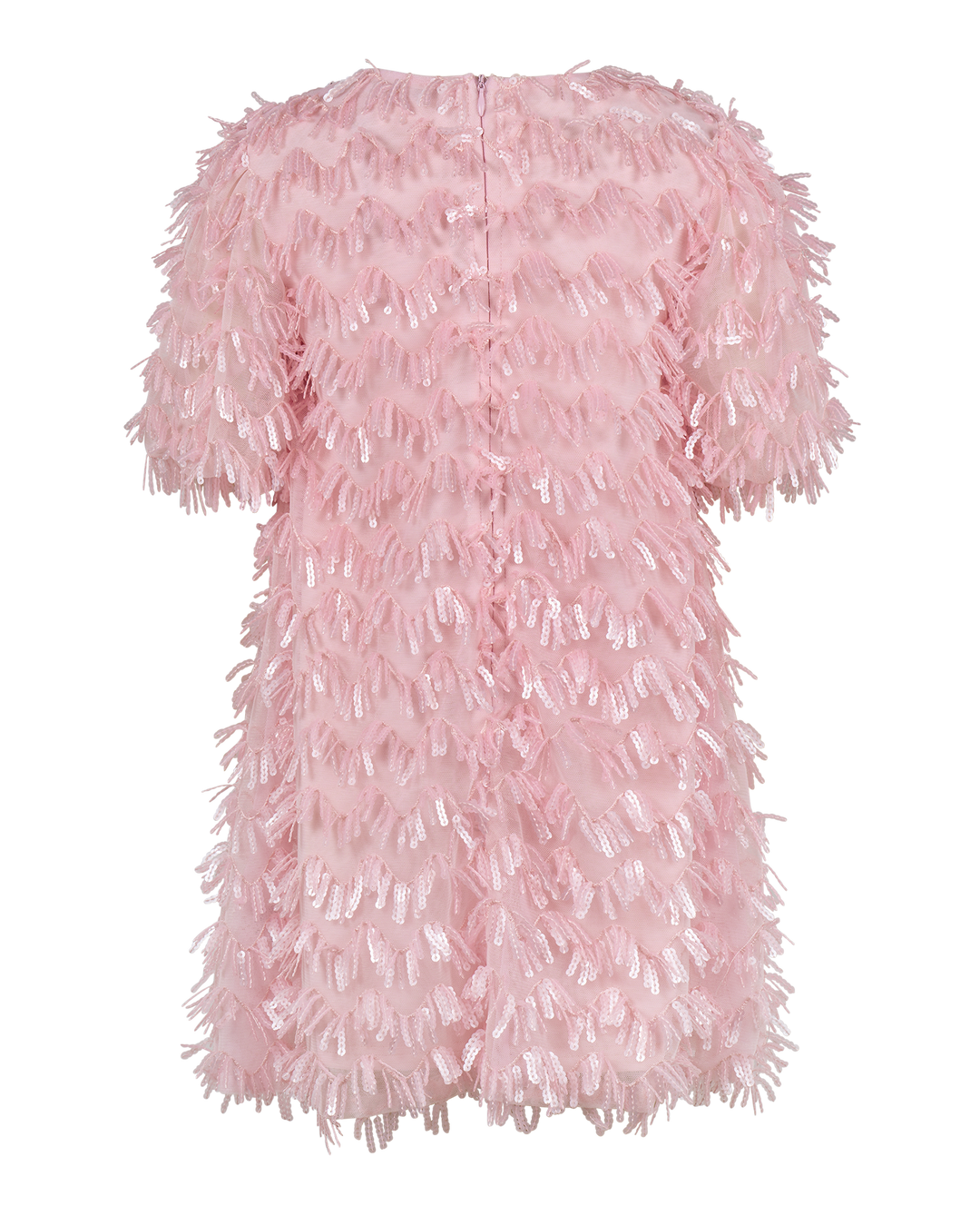 PUFF SLEEVE TULLE MARIA DRESS IN PINK
