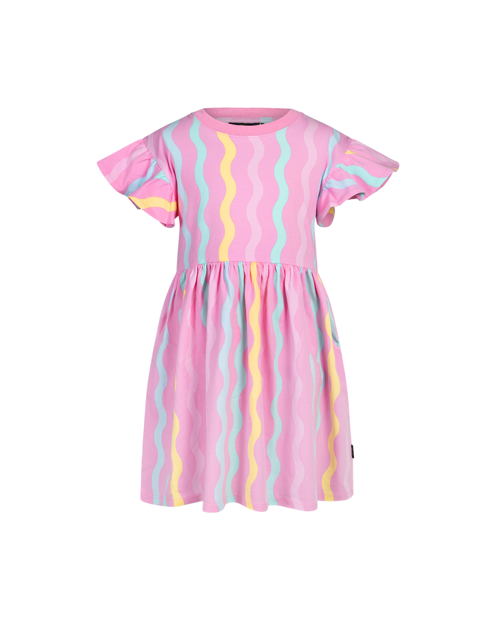 CANDY STRIPE FLEUR DRESS