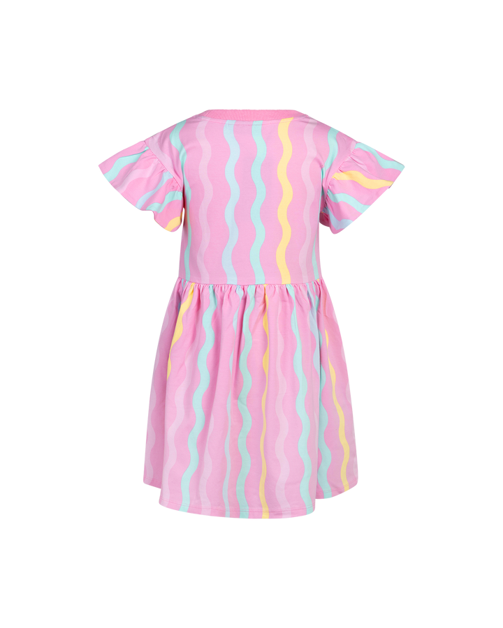 CANDY STRIPE FLEUR DRESS