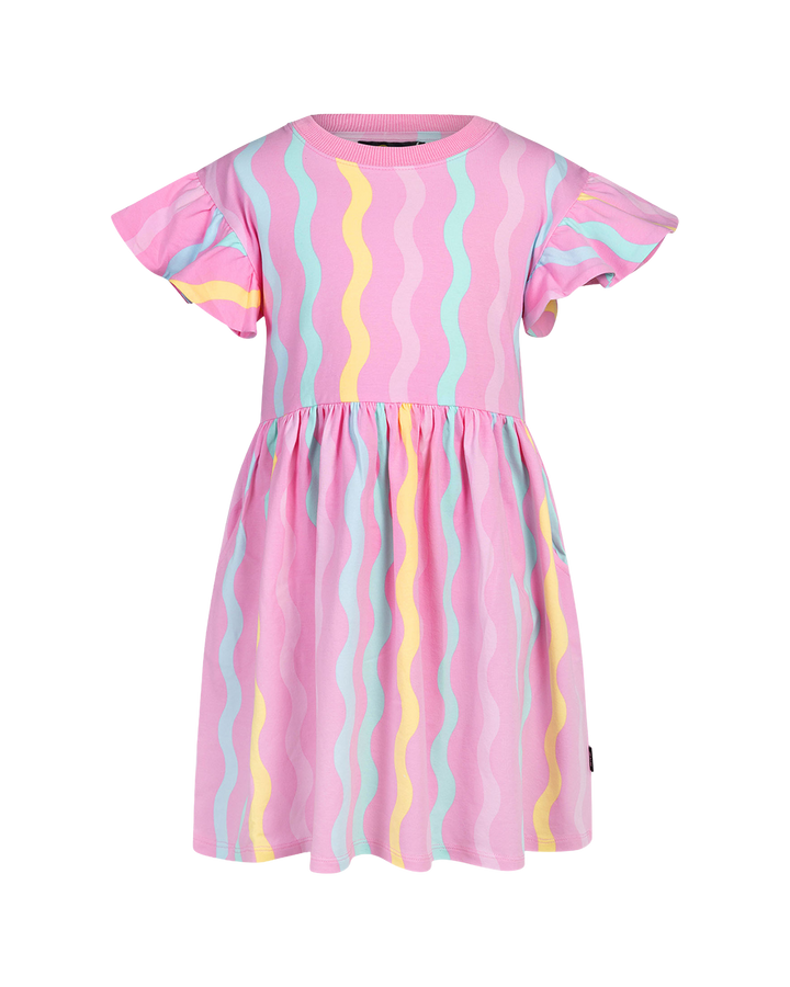 CANDY STRIPE FLEUR DRESS