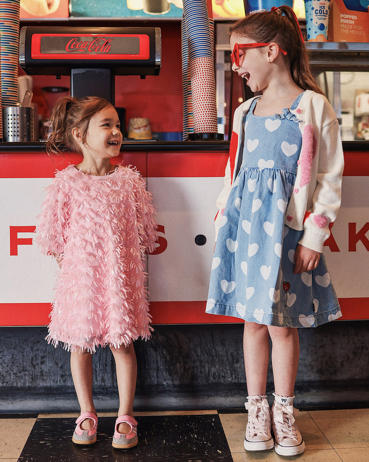 BELINDA BOW DRESS IN DENIM