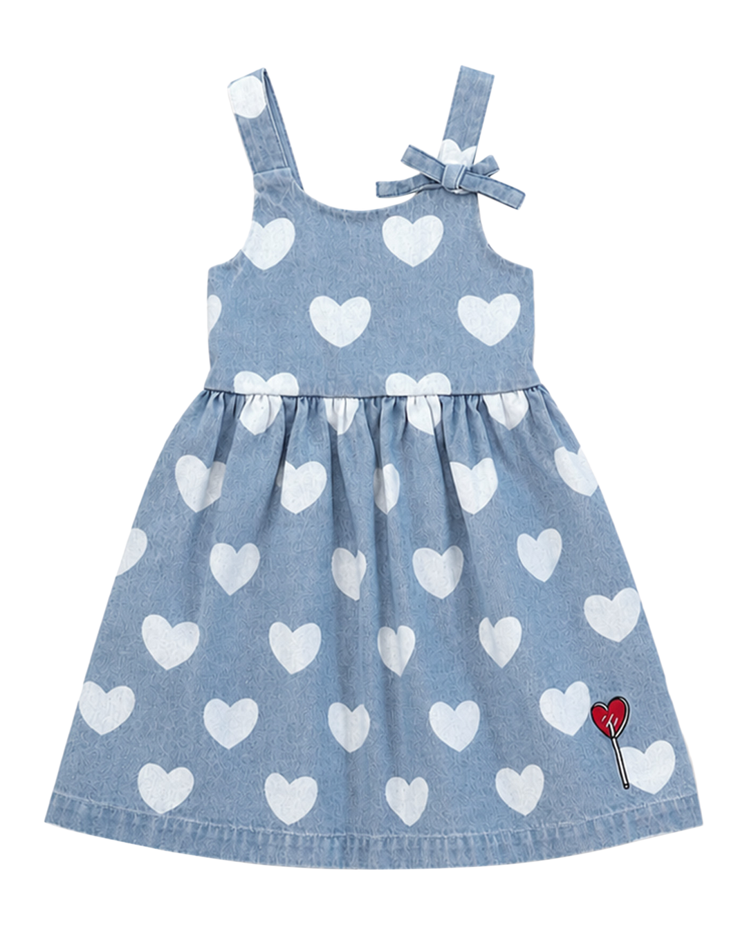 BELINDA BOW DRESS IN DENIM