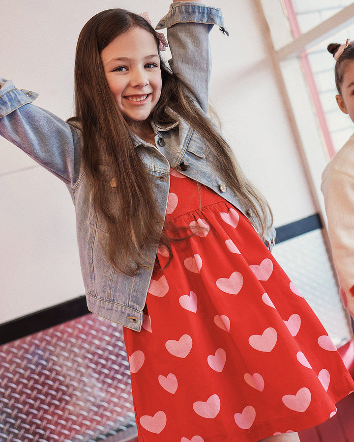 BELINDA BOW DRESS IN RED