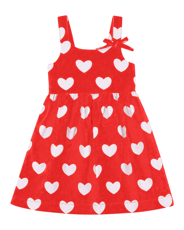 BELINDA BOW DRESS IN RED