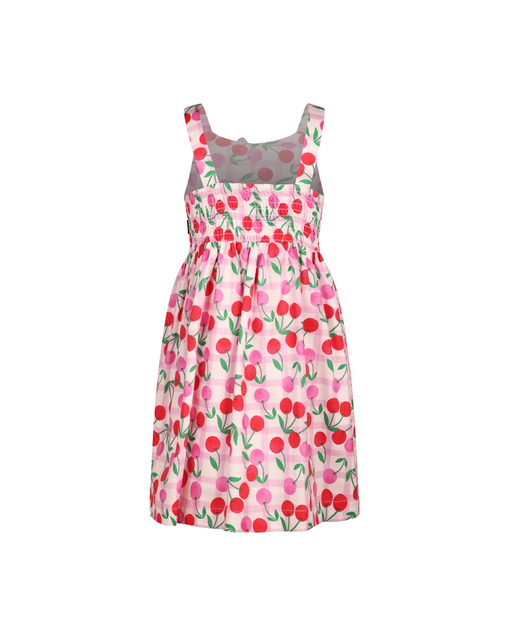 MIRA BOW DRESS IN TUTTI FRUITTI PINK