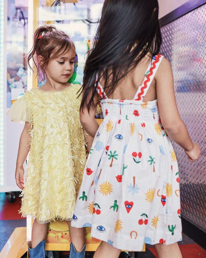 WINONA DRESS IN EGGSHELL