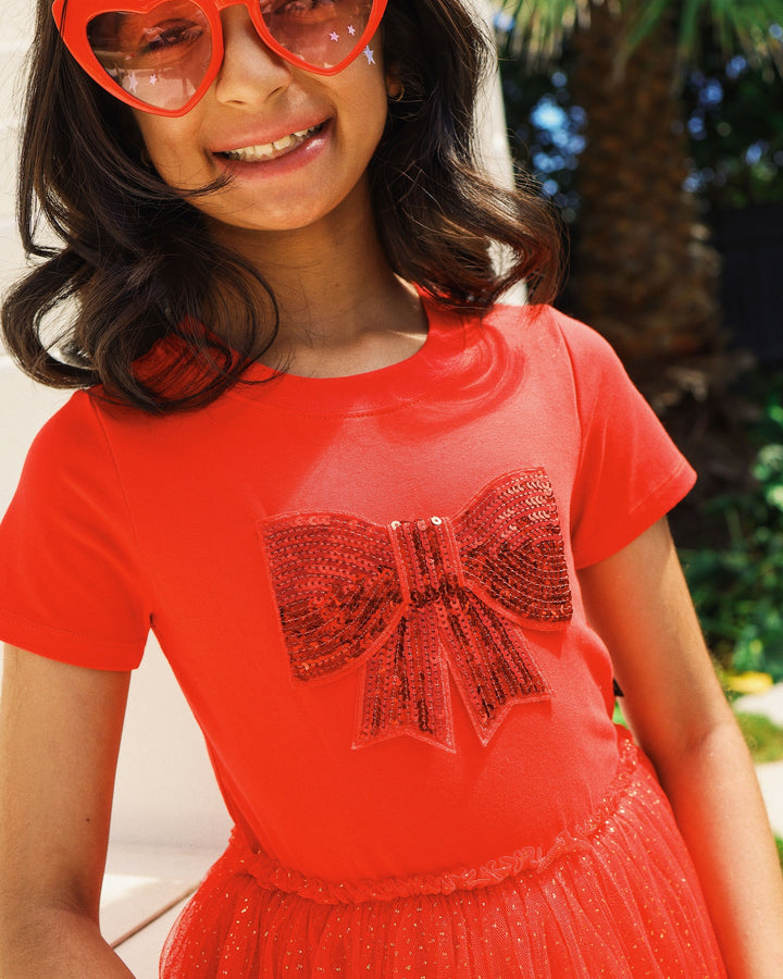 JOY DRESS IN HOLIDAY RED