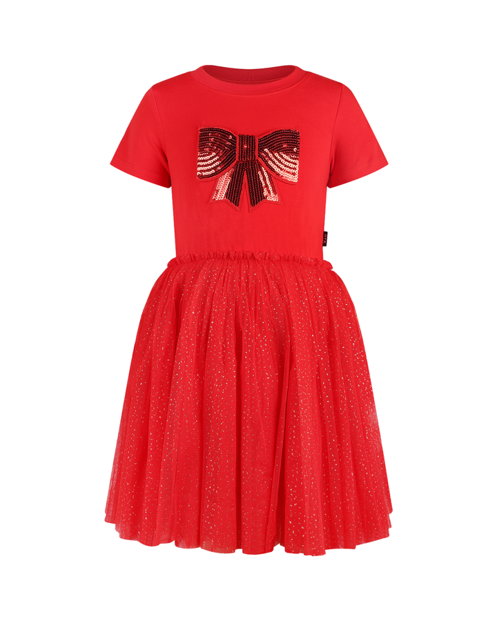 JOY DRESS IN HOLIDAY RED