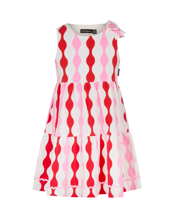 RIC RAC BOW DRESS IN PARTY PINK