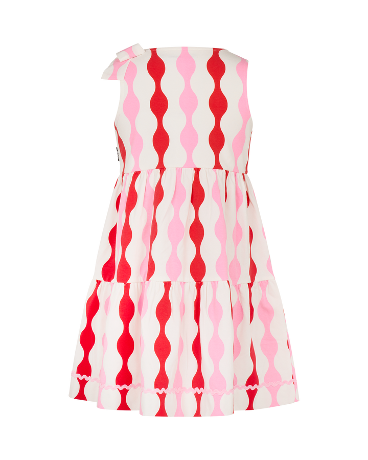 RIC RAC BOW DRESS IN PARTY PINK