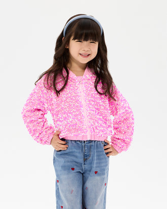 GOOD TIMES GLITZY BOMBER JACKET