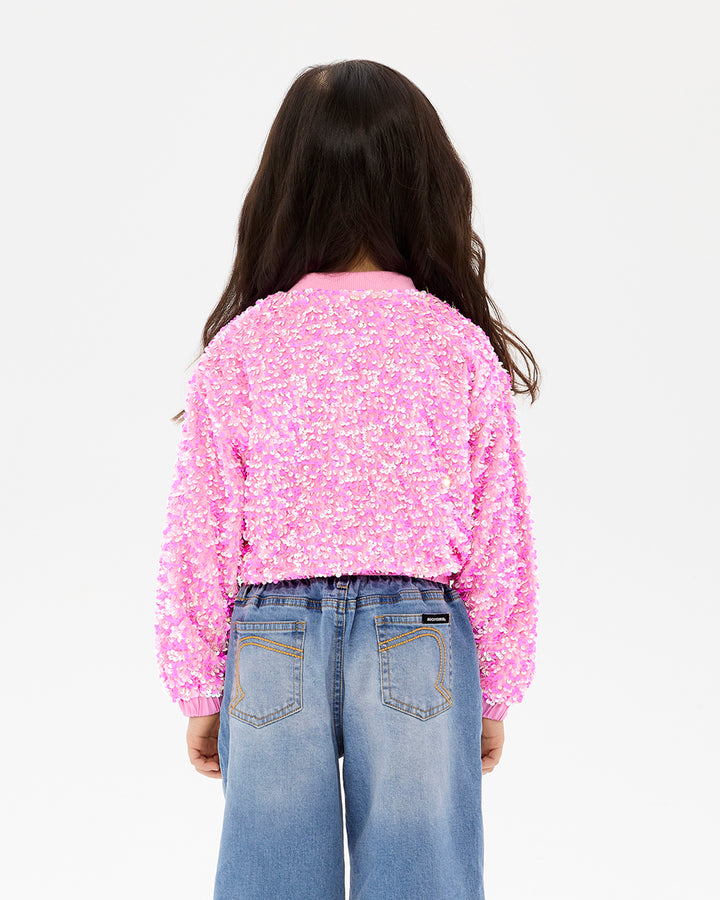 GOOD TIMES GLITZY BOMBER JACKET