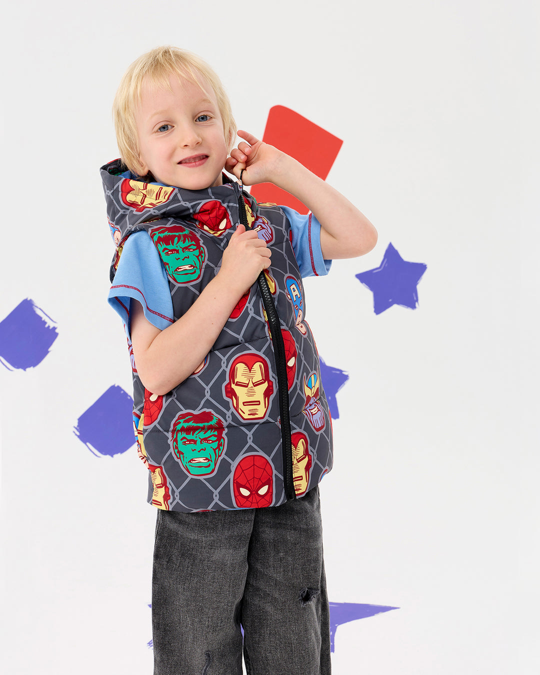 MARVEL HEROES PUFFER VEST