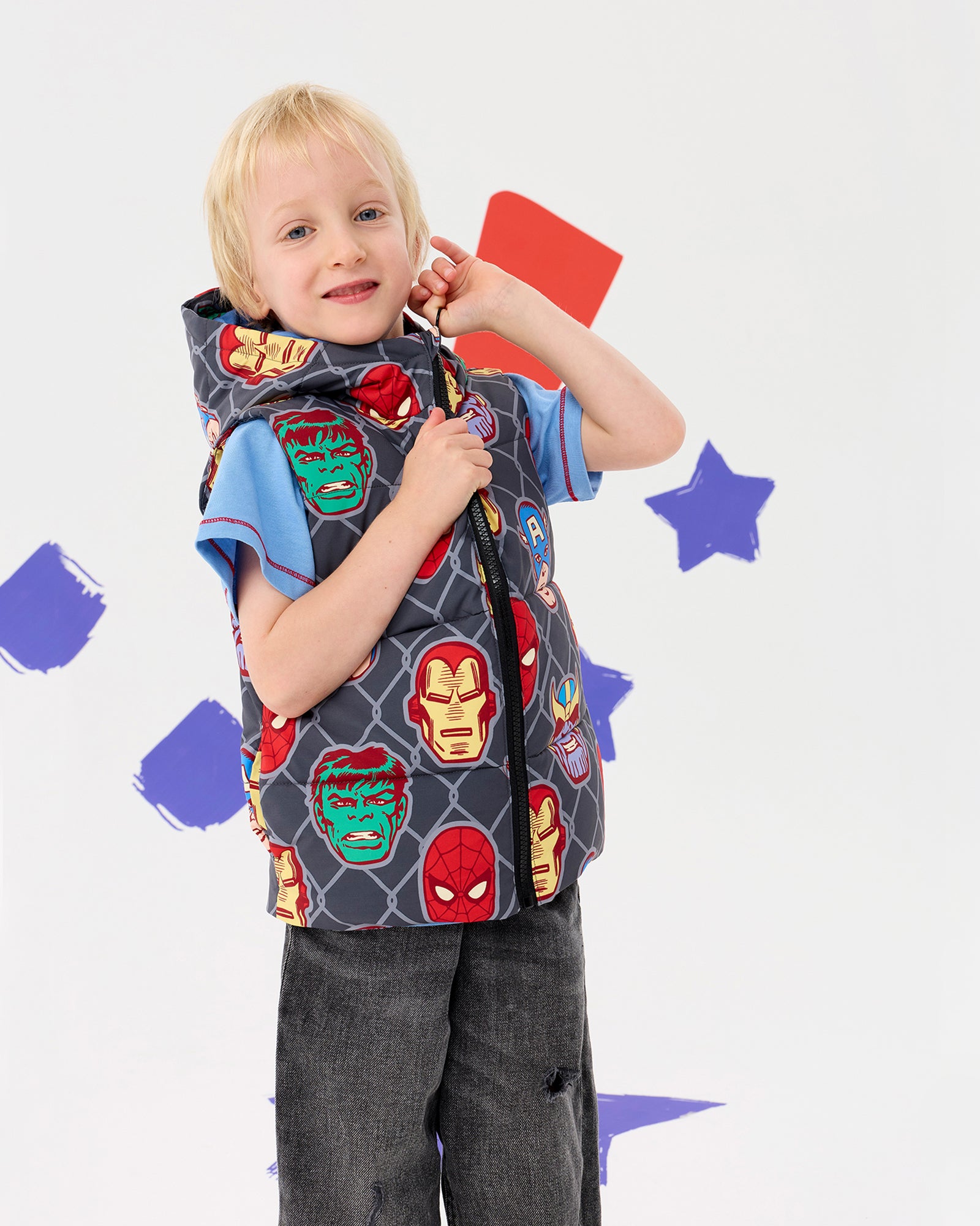 MARVEL HEROES PUFFER VEST