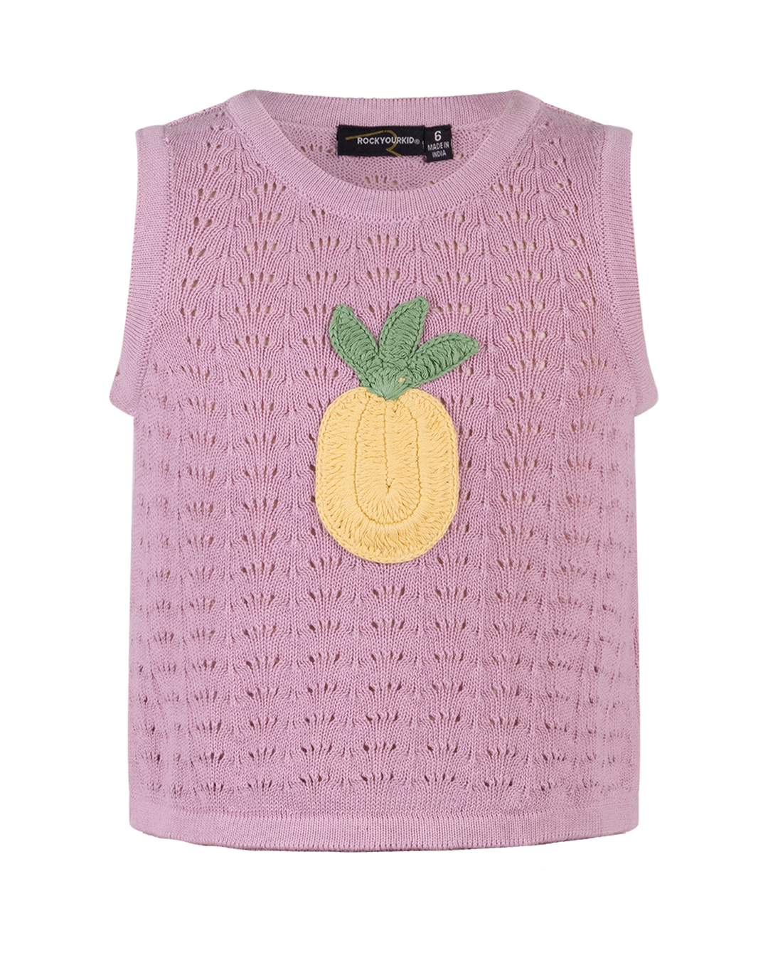 LA MER CROCHET TANK IN ICE PINK