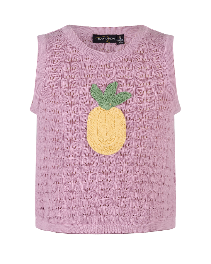 LA MER CROCHET TANK IN ICE PINK