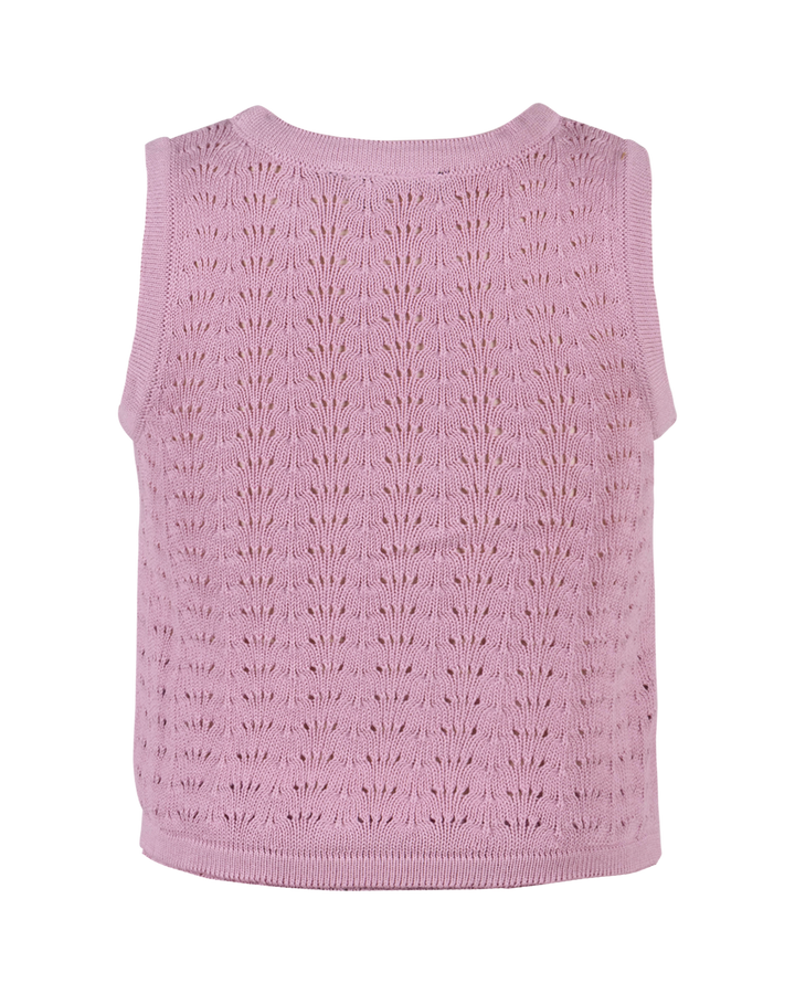 LA MER CROCHET TANK IN ICE PINK