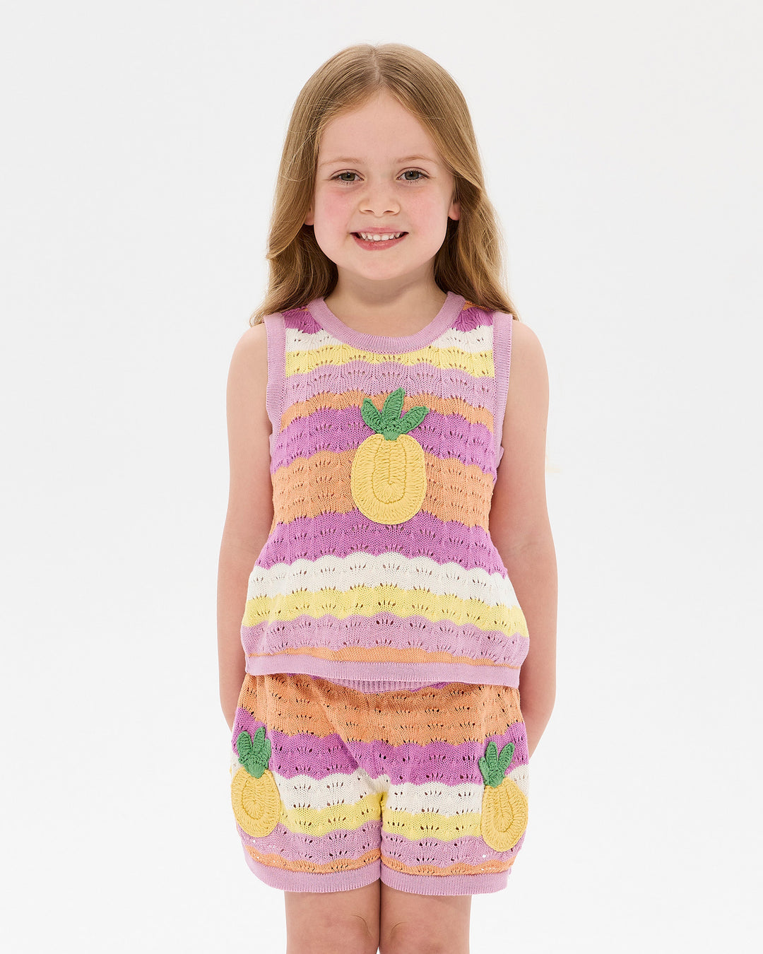 LA MER CROCHET TANK IN STRIPE
