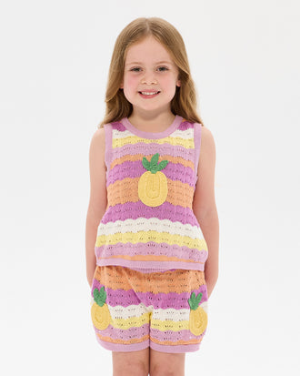 LA MER CROCHET TANK IN STRIPE