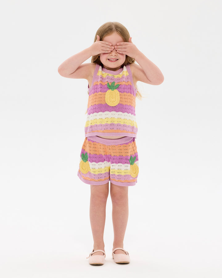 LA MER CROCHET TANK IN STRIPE