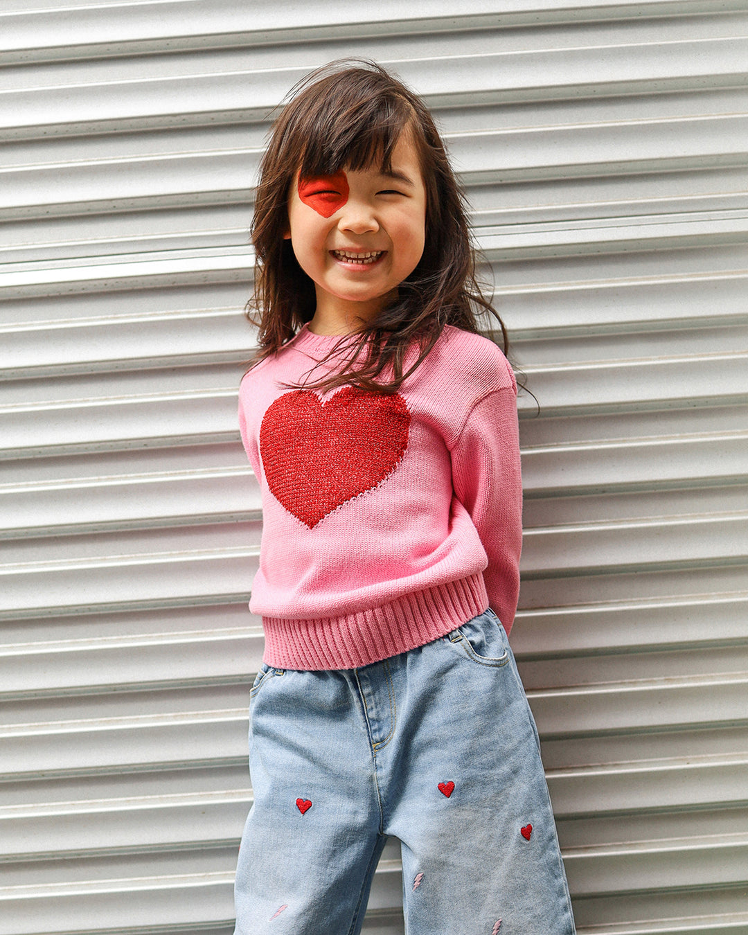 METALLIC HEART NIAMH JUMPER | Rock Your Baby