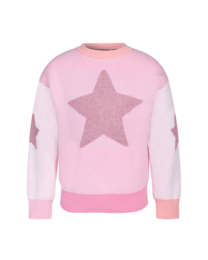 METALLIC STARS LACEY JUMPER