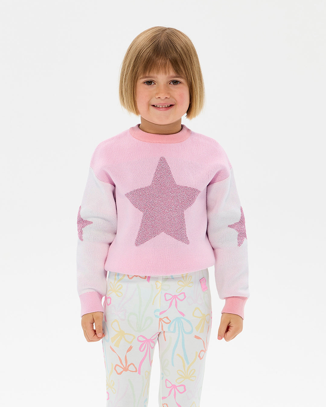 METALLIC STARS LACEY JUMPER