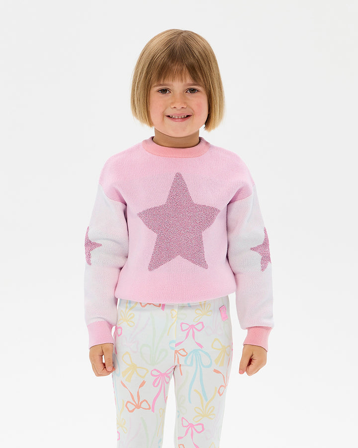 METALLIC STARS LACEY JUMPER