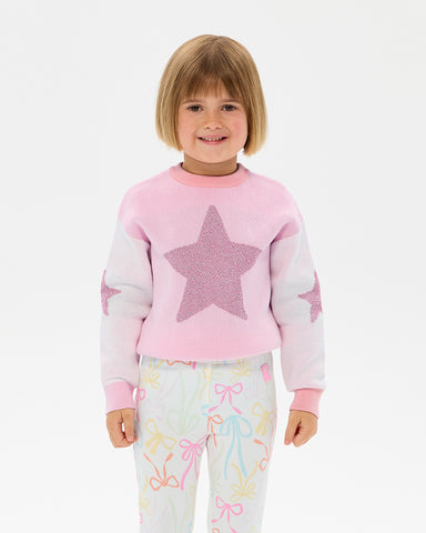 METALLIC STARS LACEY JUMPER