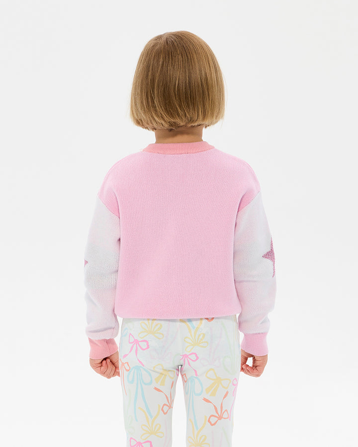METALLIC STARS LACEY JUMPER