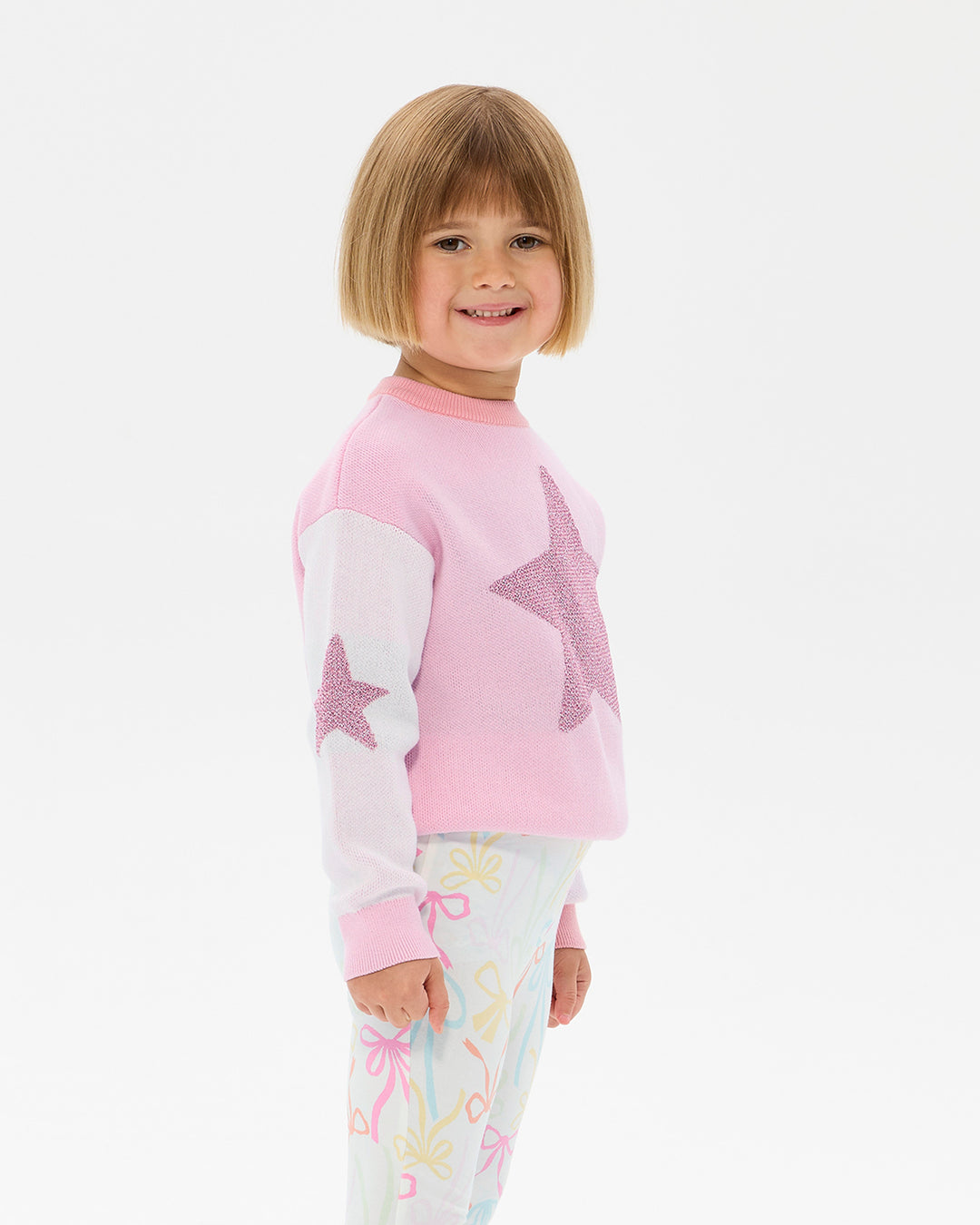 METALLIC STARS LACEY JUMPER